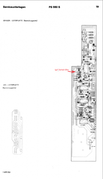 Sensor-Leiterplatine PS 550 S